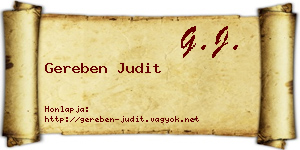 Gereben Judit névjegykártya